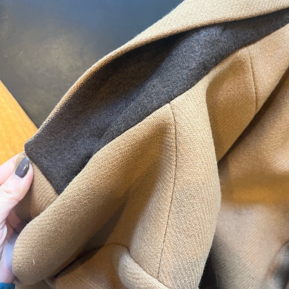 Zara Wool Blend Overcoat in Camel - Picture 8 of 9